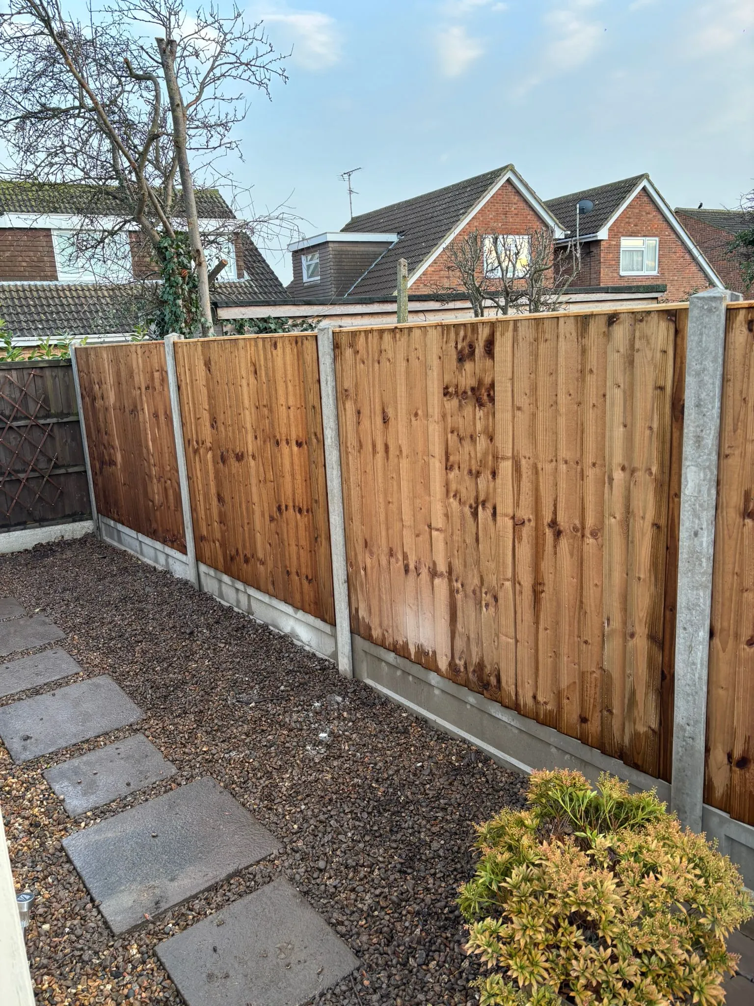 Professional garden fence installation in Southend-on-Sea by Foster and Sons Landscaping.