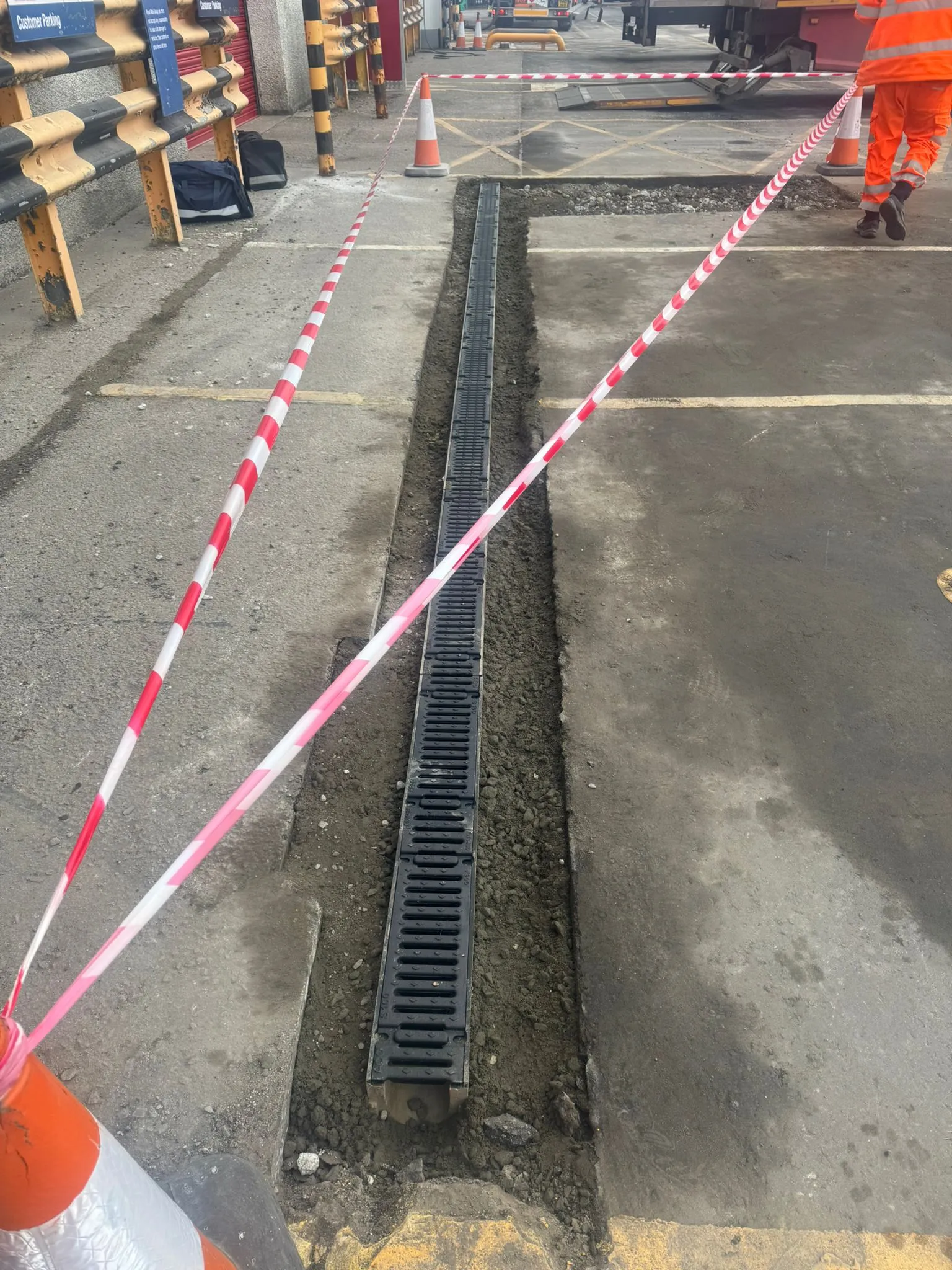 Commercial drain installation and groundworks by Clearflow Drainage Solutions Ltd