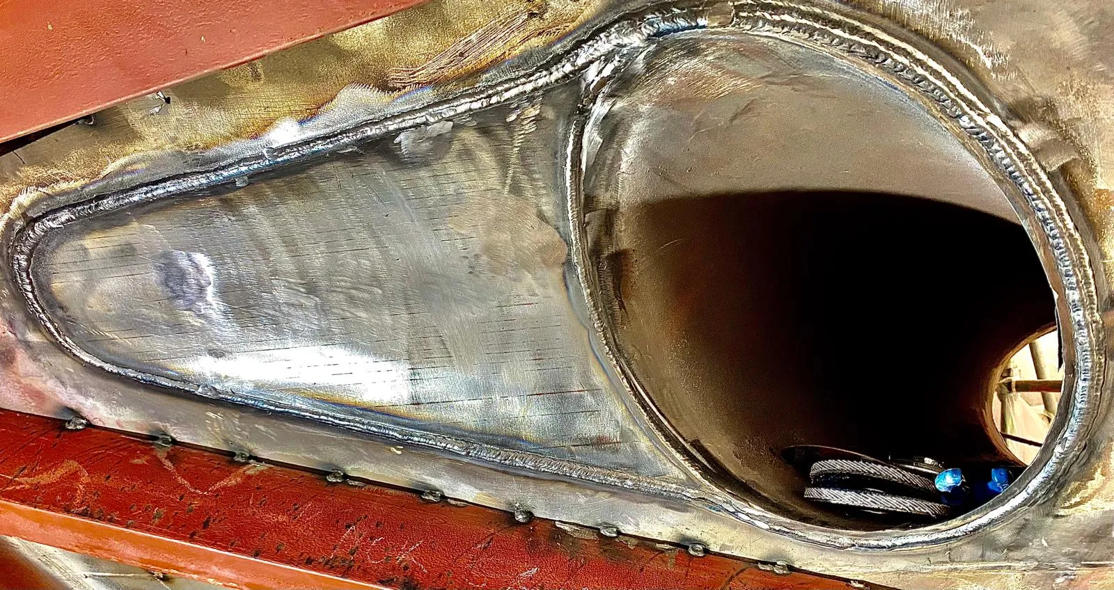 Expert coded welding and marine steel fabrication on a vessel by RA Steelworks Services LTD.