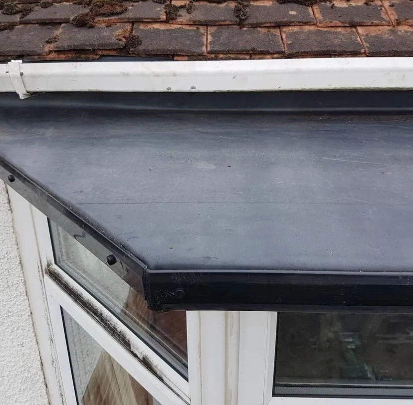 Professional flat roof installation on a bay window in Gloucestershire