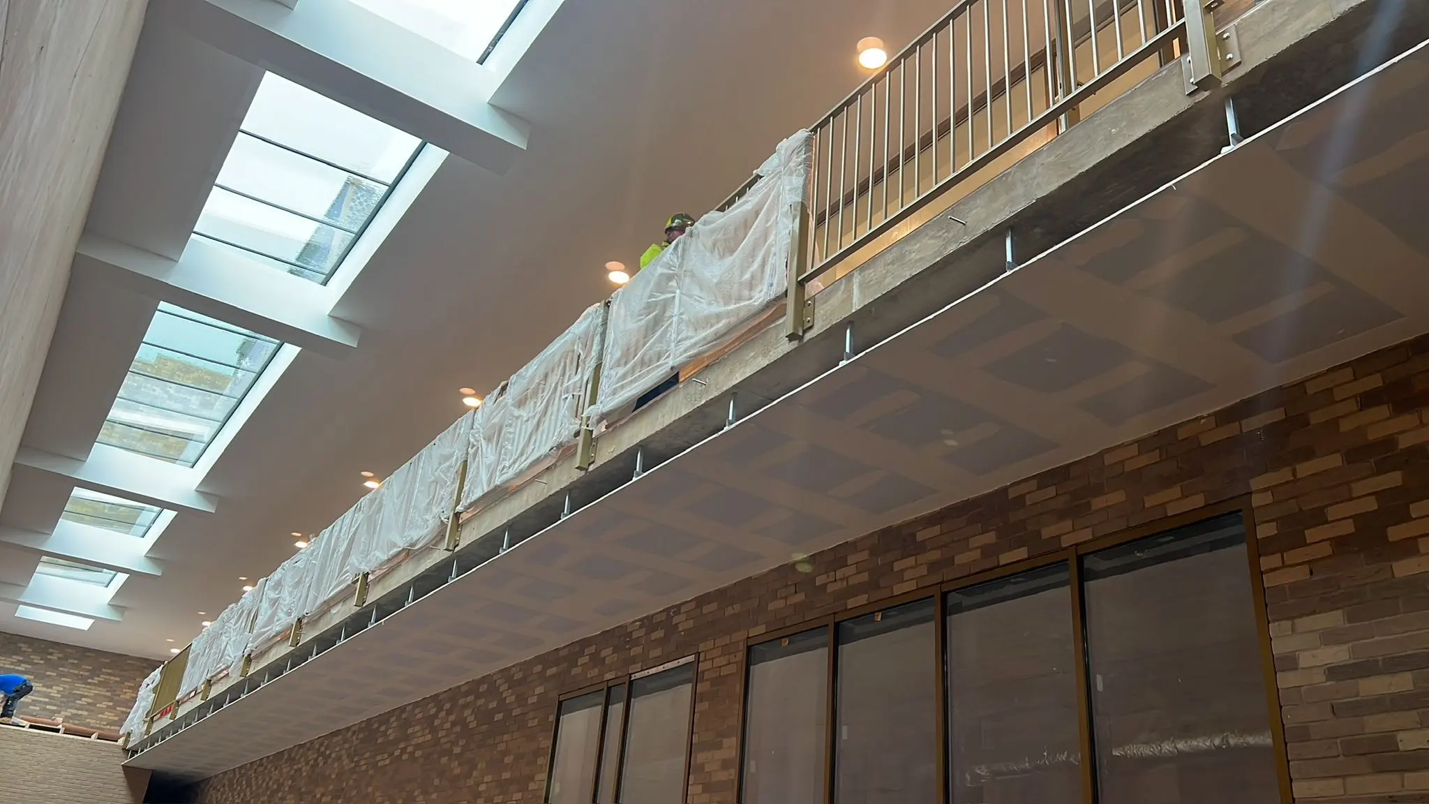 Interior construction and structural work of a commercial warehouse or industrial unit