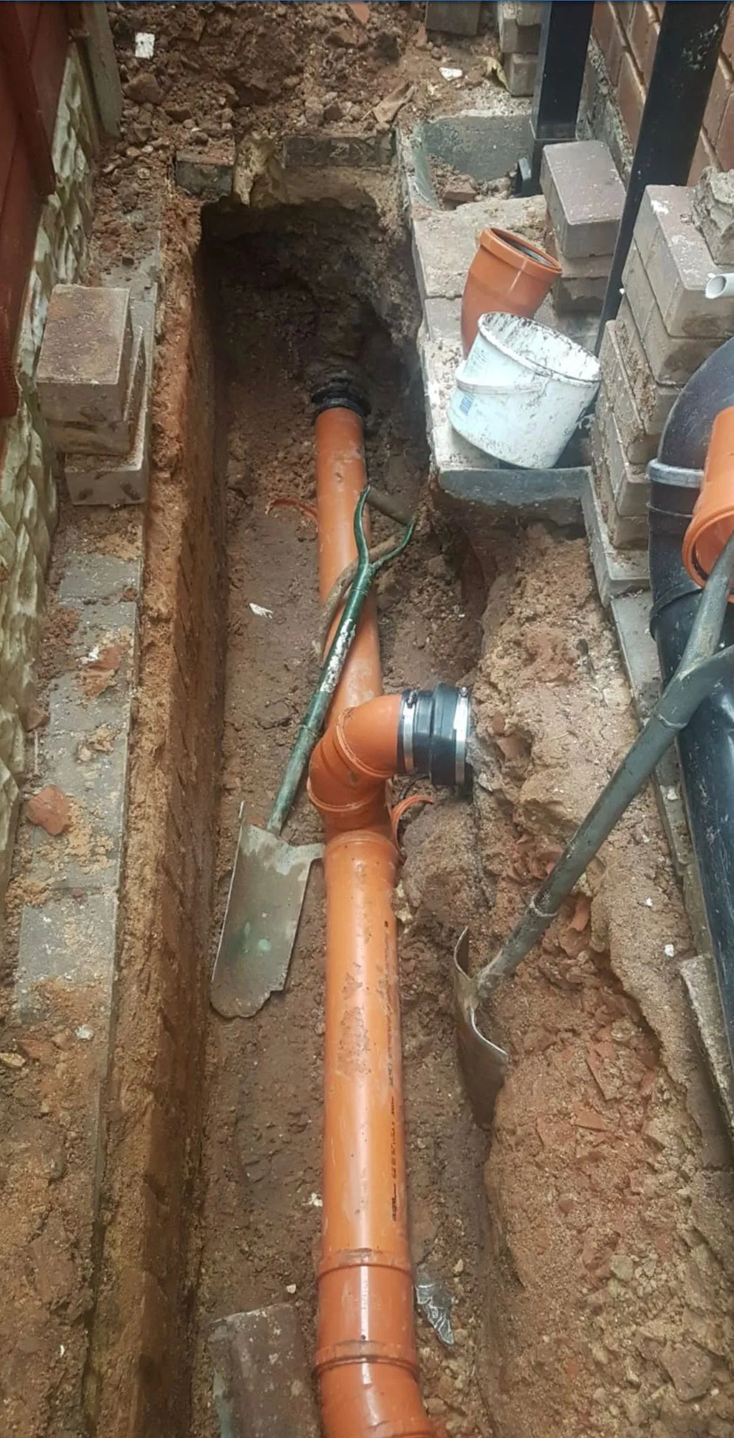 Drainage pipe installation and groundworks by Clearflow Drainage Solutions Ltd in Glasgow