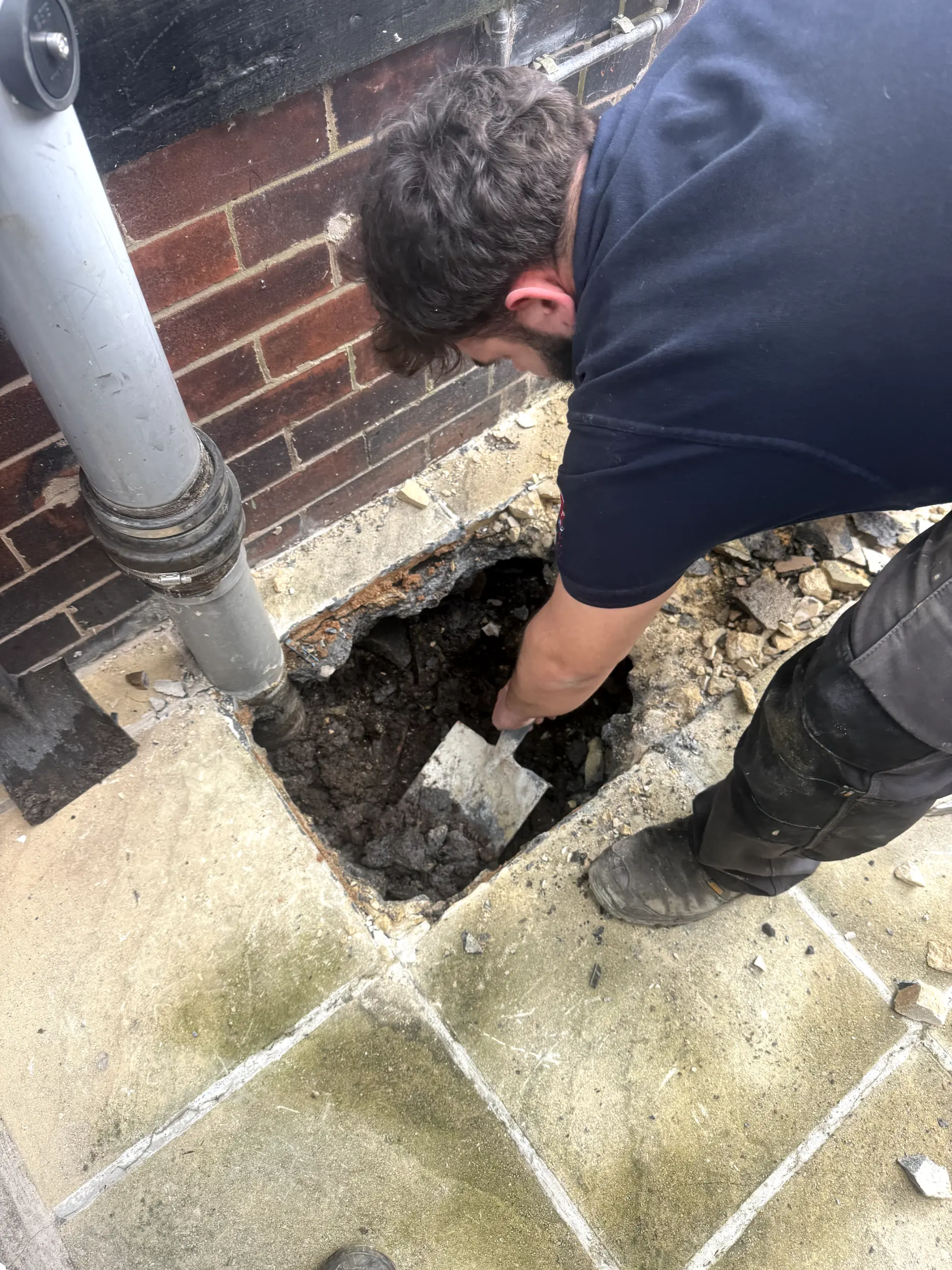 Drain Excavation by WGS Services 