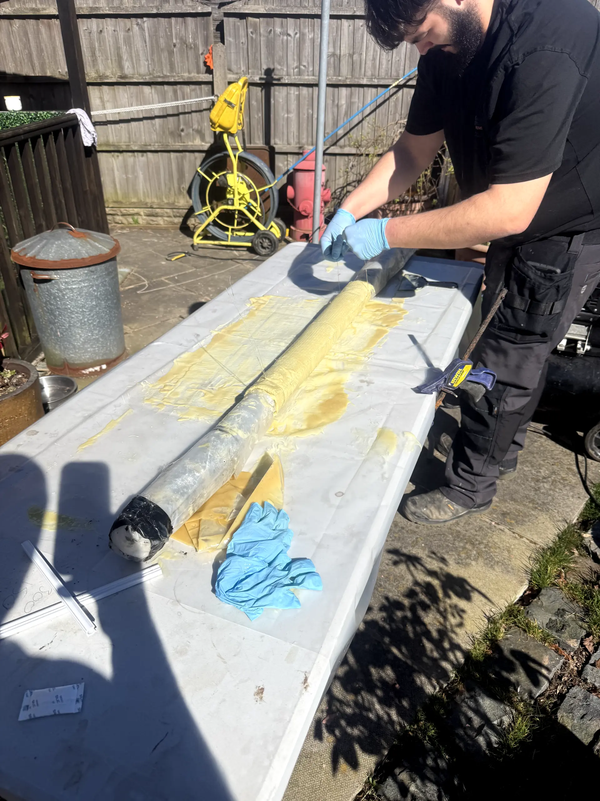 Expert no-dig drain repair preparation by WGS Services in Darwen