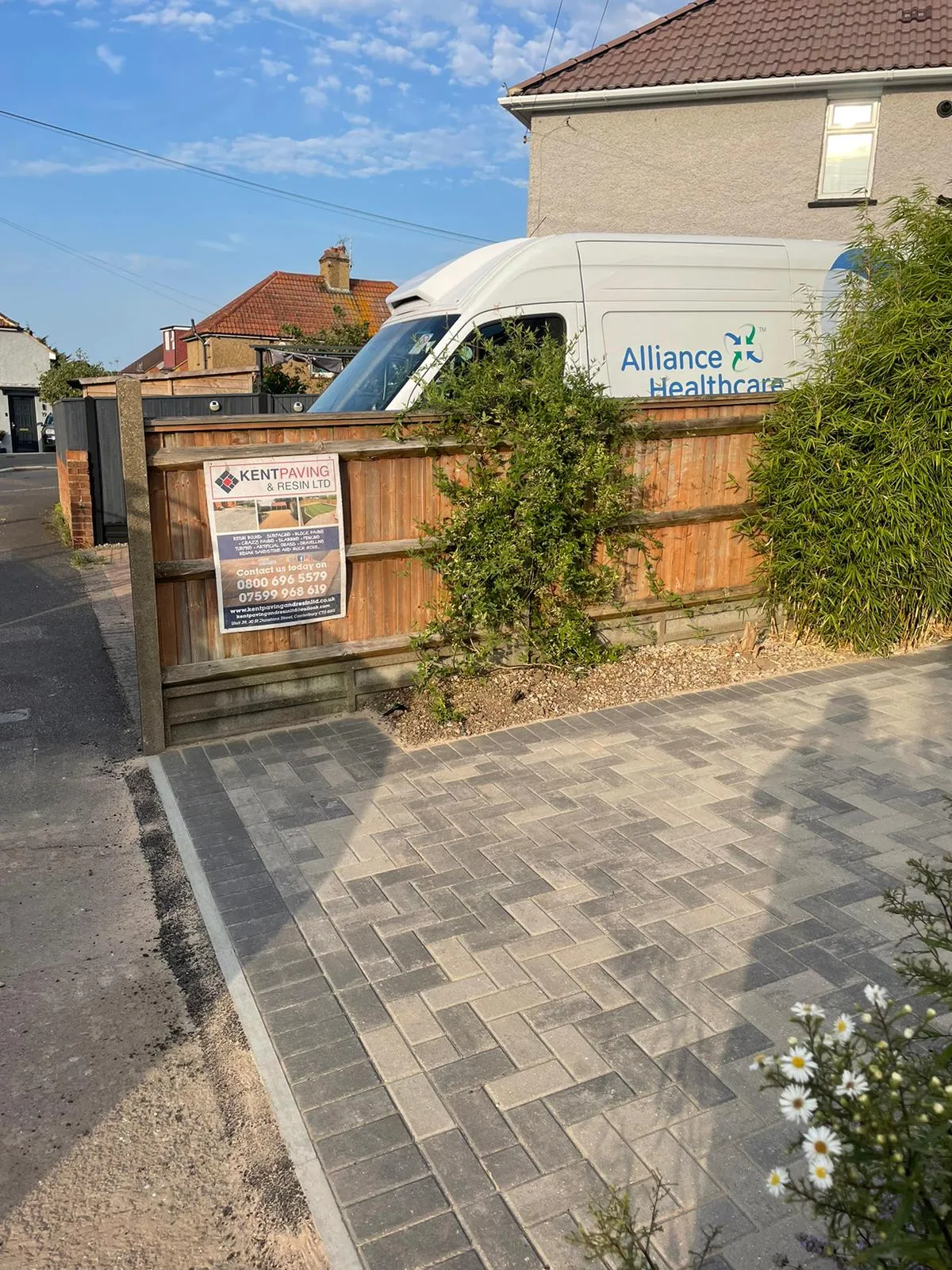 High-quality block paving driveway installation in Canterbury by Kent Paving & Resin LTD