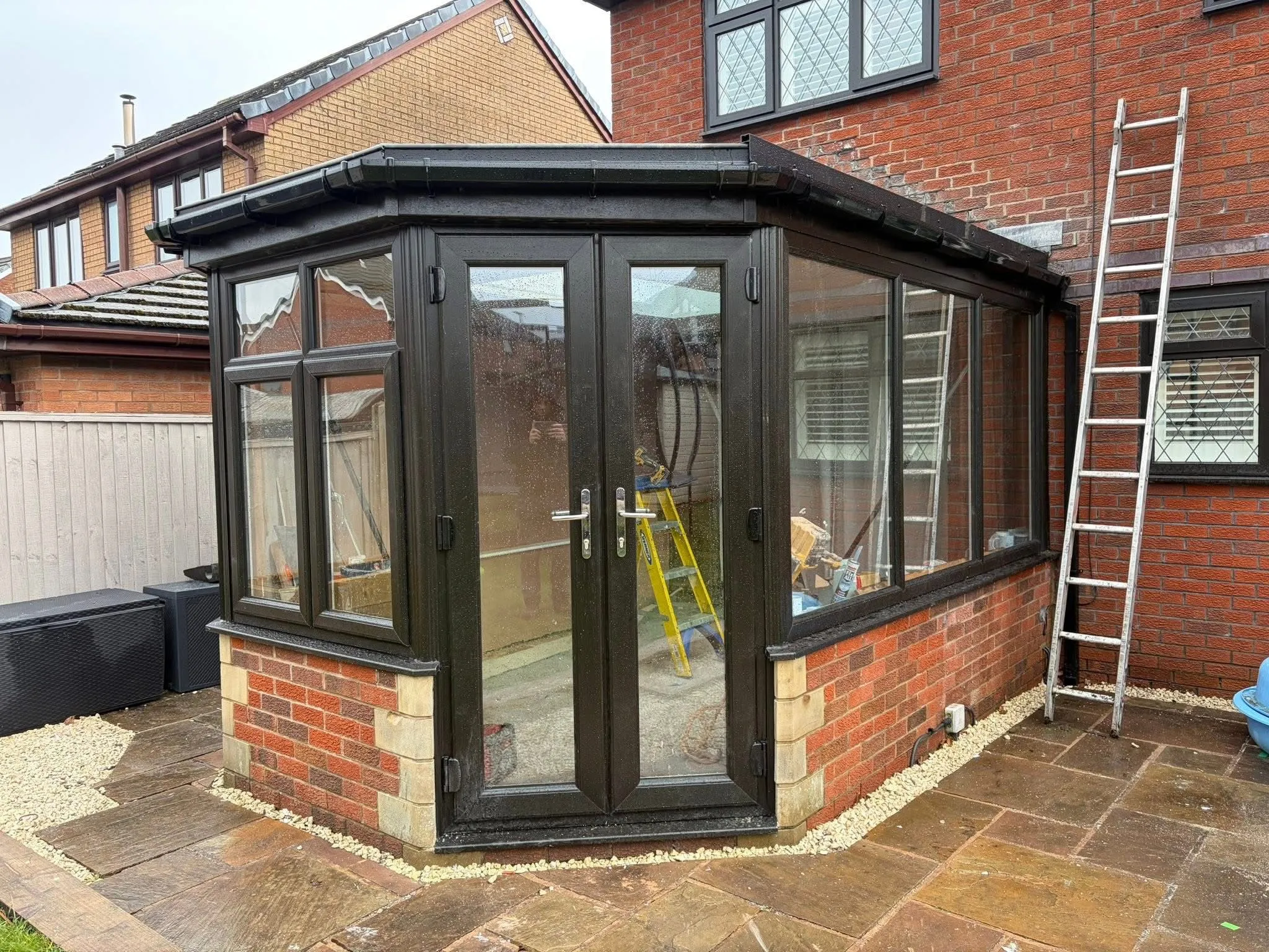 Professional solid conservatory roof conversion and house extension in Lancashire by Lancashire Roofing Specialist.