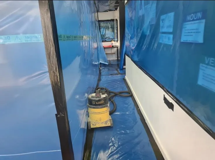 Professional asbestos containment area for safe removal in Southampton