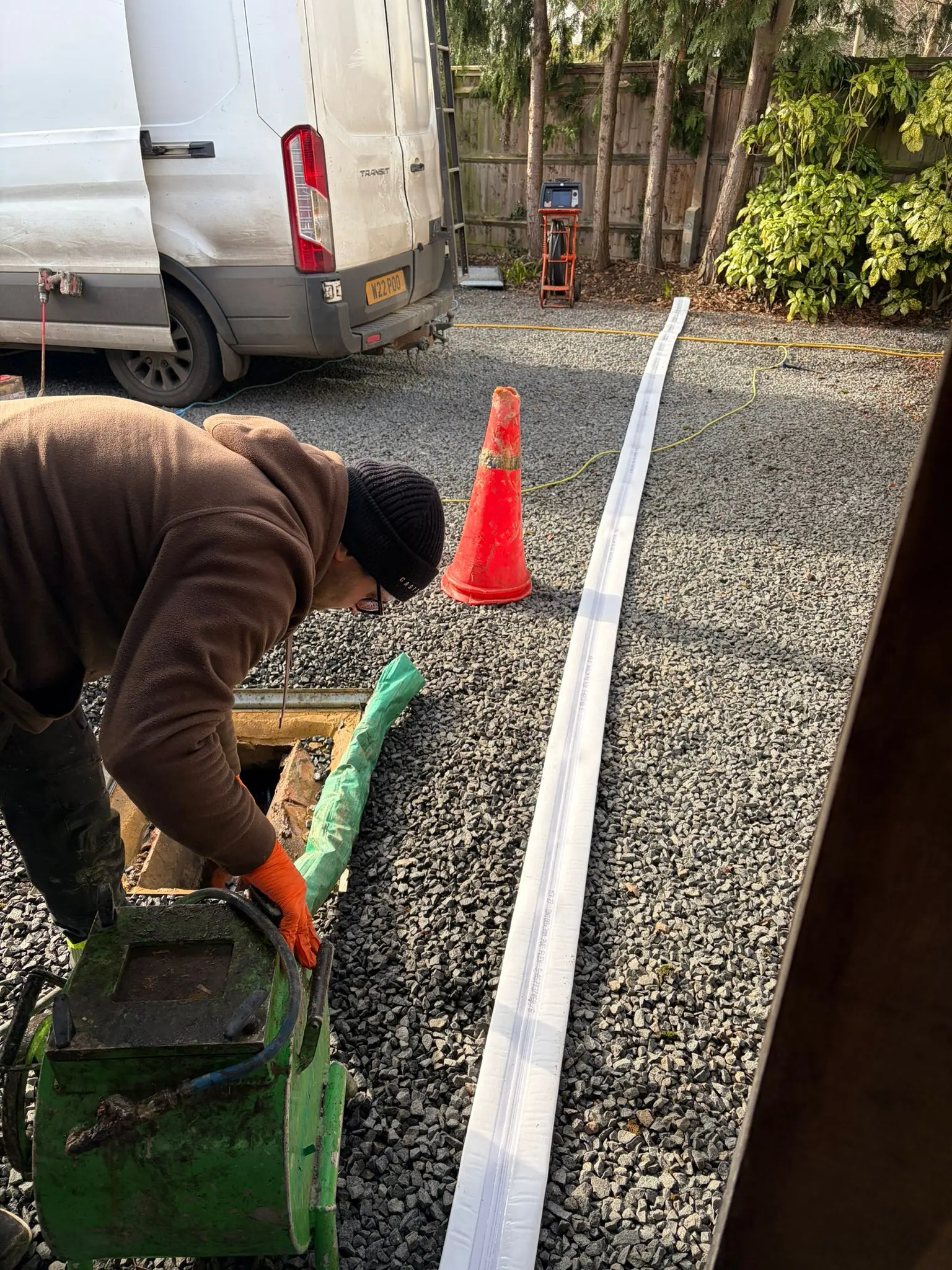 Expert drain lining and no-dig pipe repair service being carried out by a drainage specialist in Slough.