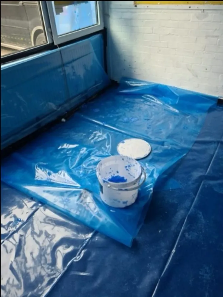 Internal room preparation for safe asbestos or Artex removal