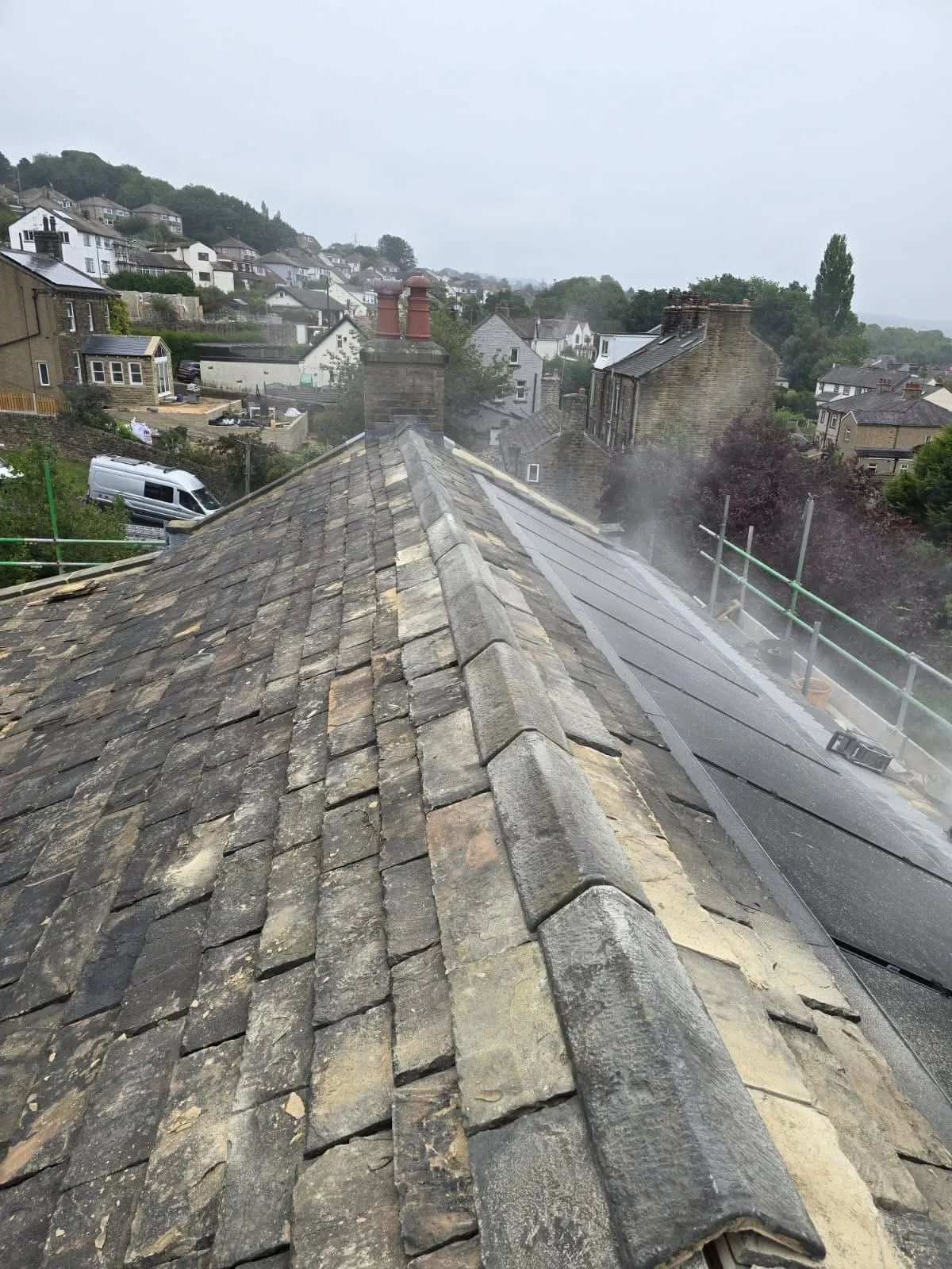 Professional re-roofing and pitched roof replacement project by Renovation Roofing Ltd in Otley, Leeds.