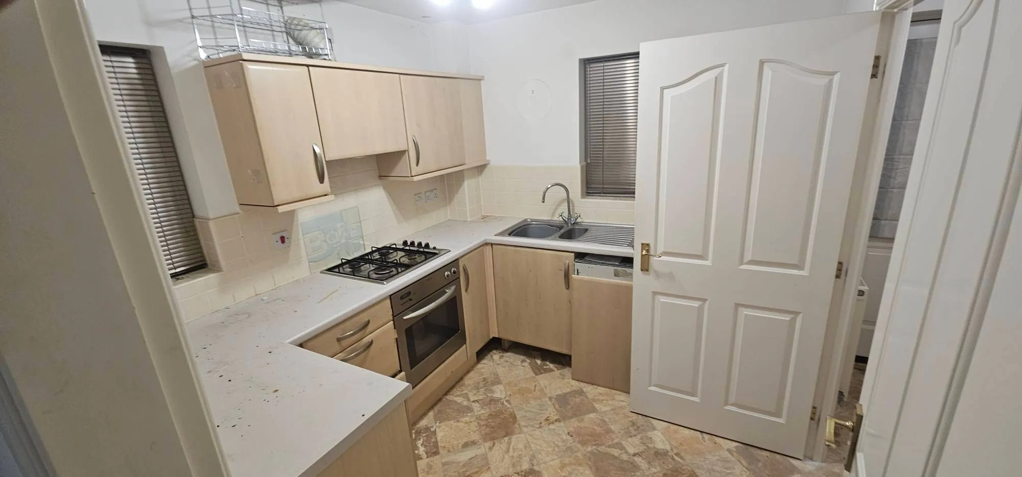 Cleared kitchen in a Birmingham residential property after an end of tenancy clearance