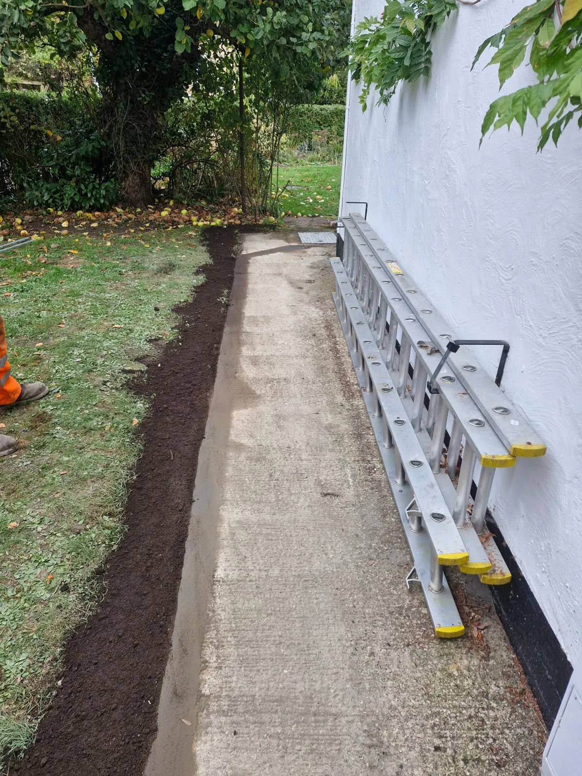 Professional groundworks and path repair completed by Roberts Drainage Ltd in Cambridgeshire.