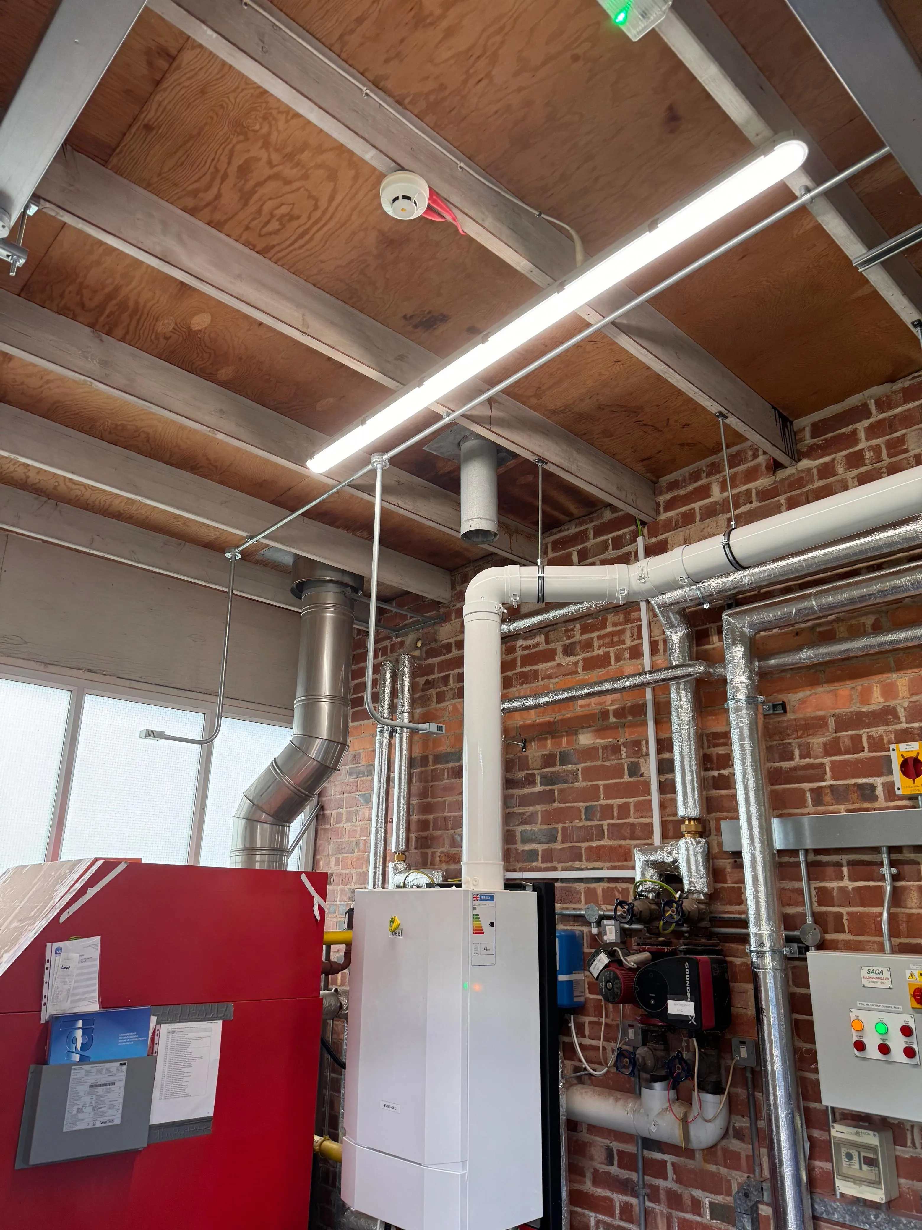 Commercial industrial electrical and heating installation in a York facility