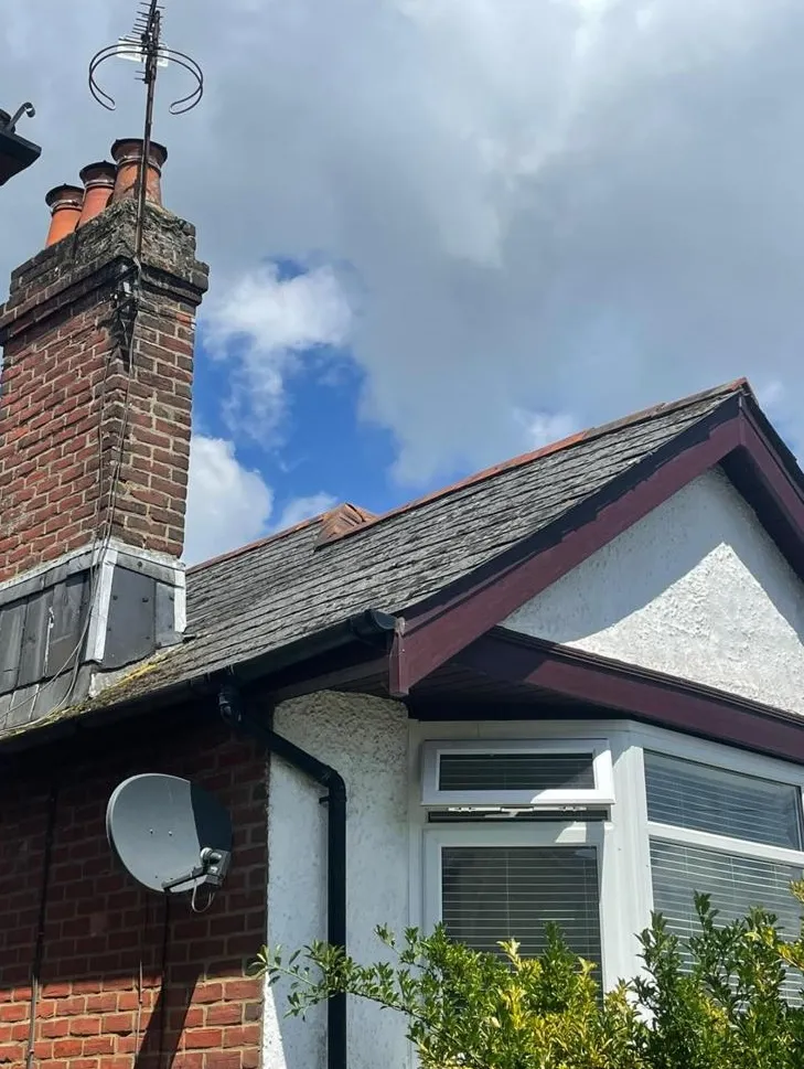A house roof and soffits in Southampton, Hampshire, potentially requiring asbestos removal.
