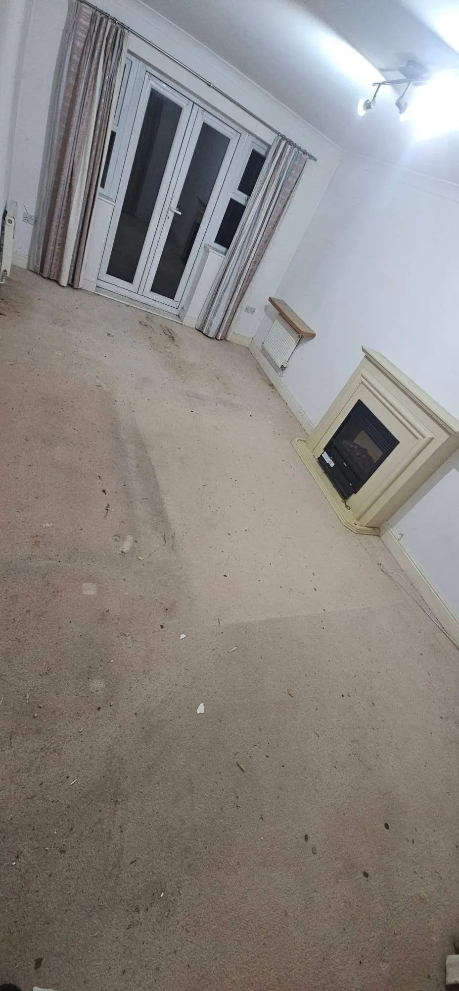 Cleared living room in a Birmingham property following a full house clearance