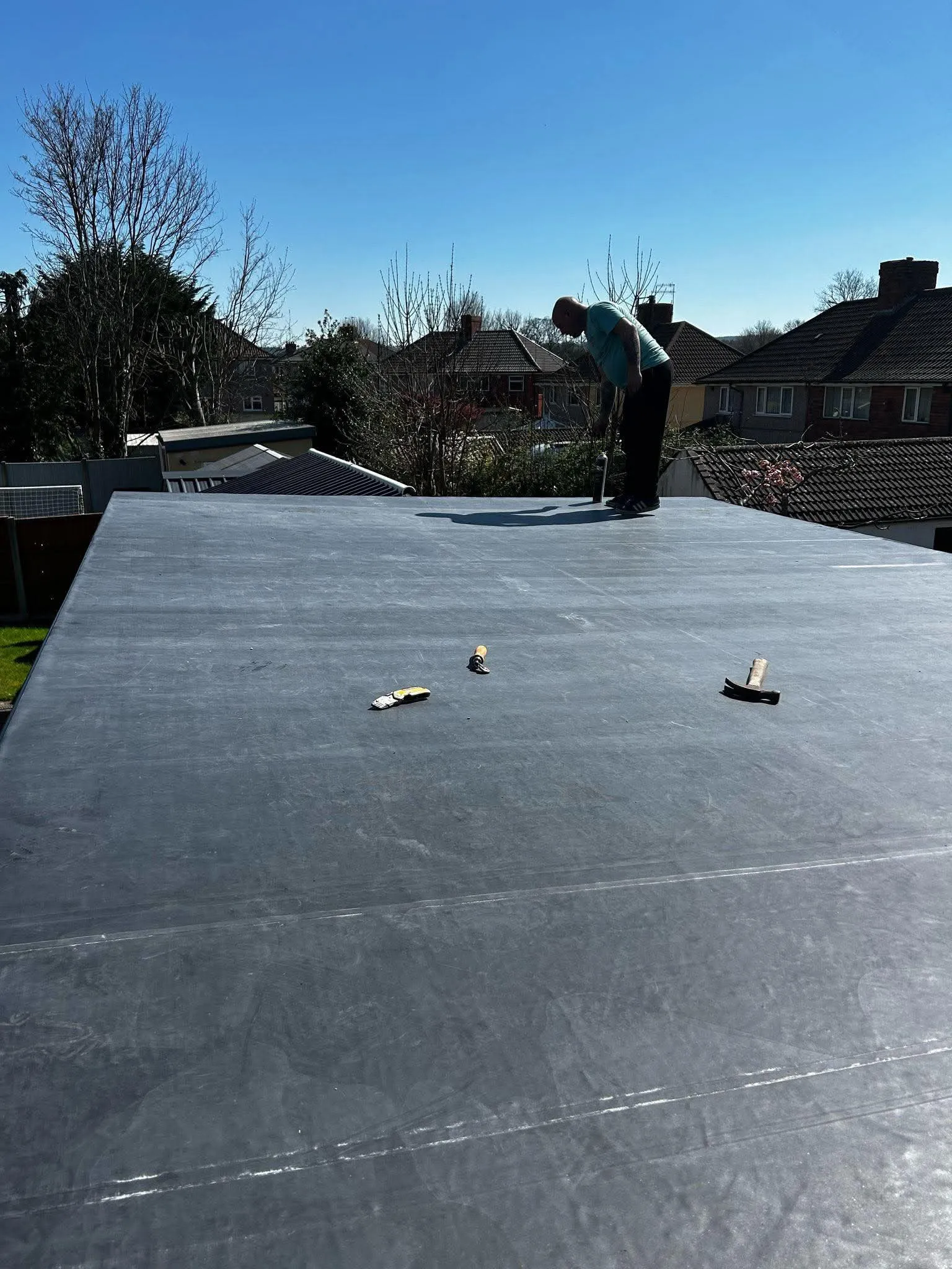 Specialist EPDM flat roofing installation in Swindon by NTL Roofing.