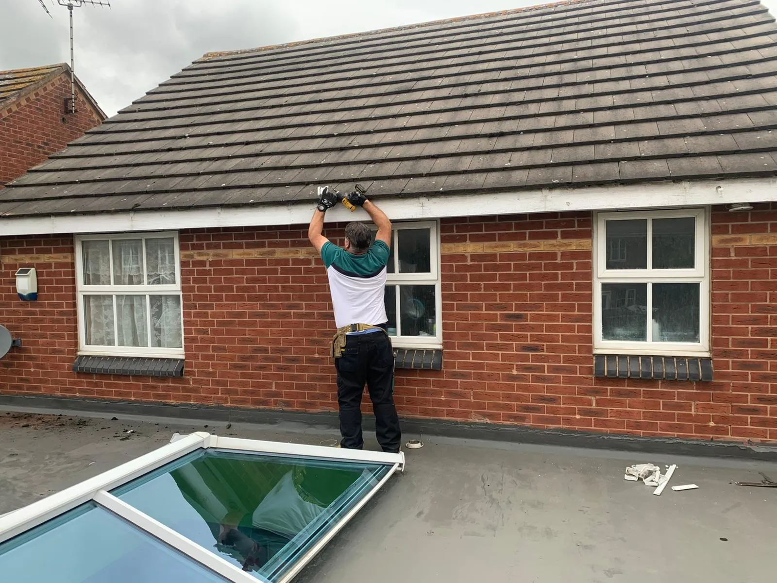 Expert uPVC fascia and soffit installation by a local roofer in Gloucestershire
