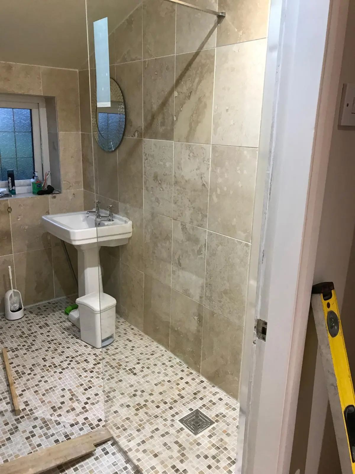 Wet room plumbing and tiling installation in Bolton by MK Plumbing LTD