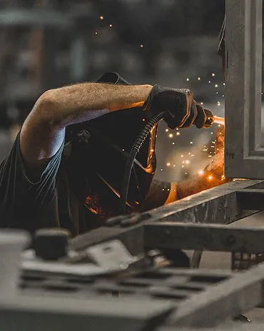 Coded welder in Southampton performing structural steel fabrication and welding services.