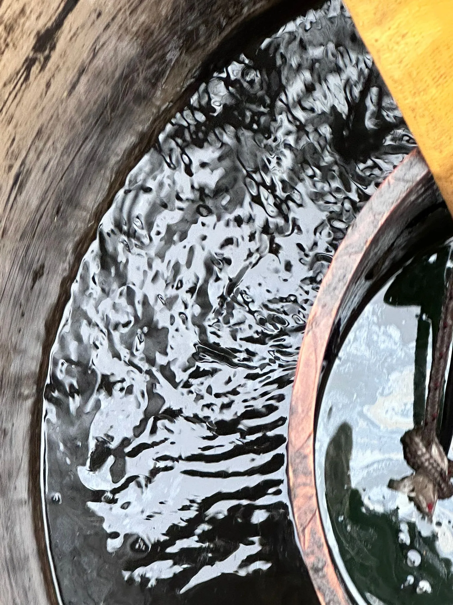 Blocked external drain filled with wastewater in Macclesfield