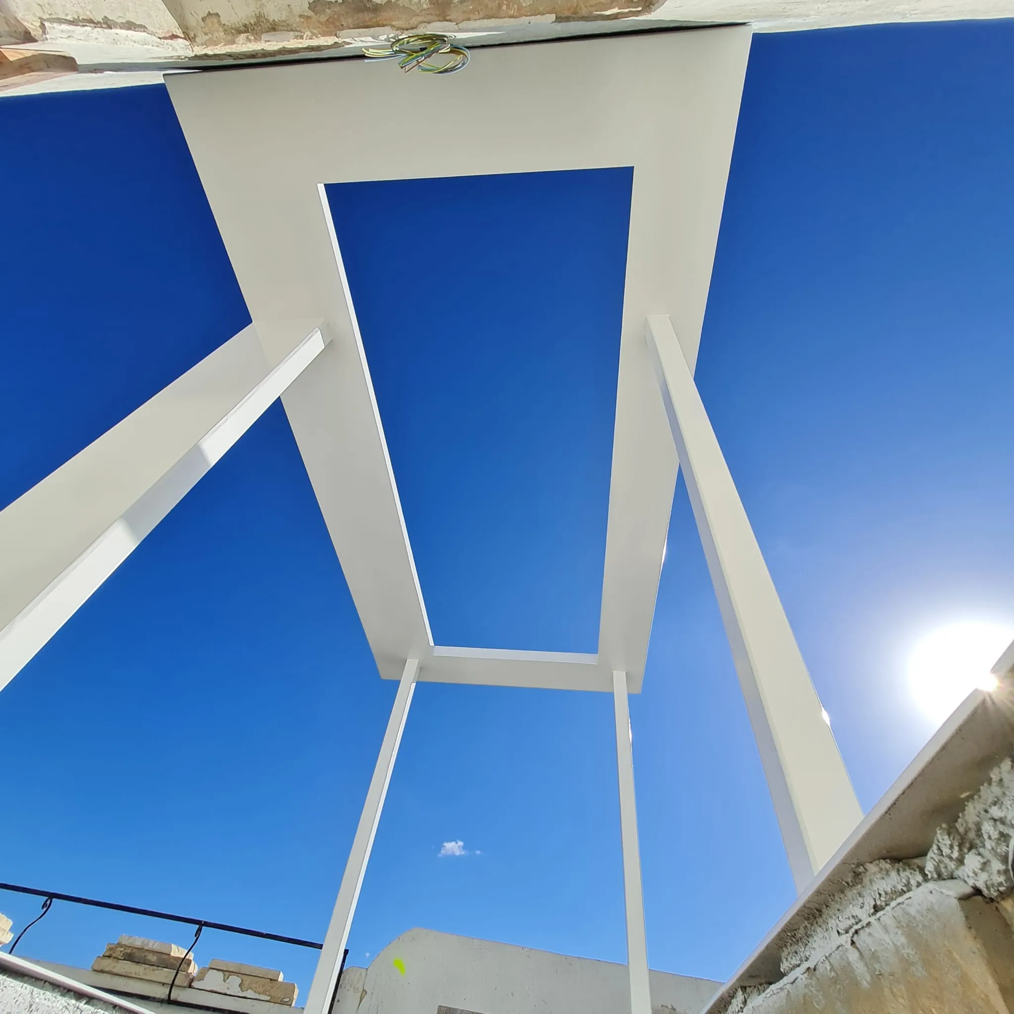 Bespoke structural steel frame custom-fabricated and installed by RA Steelworks Services LTD in Southampton.