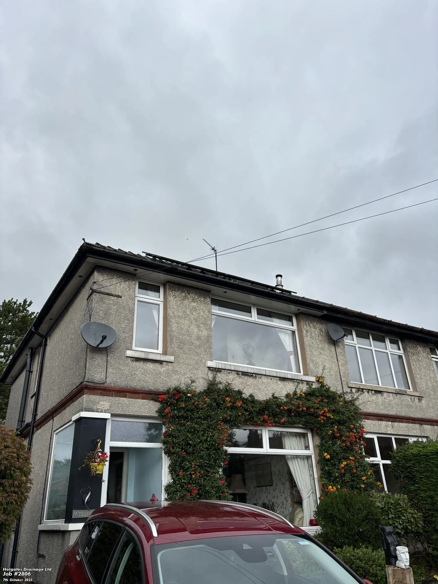 A house in Blackburn with roof-mounted solar panels requiring bird proofing services