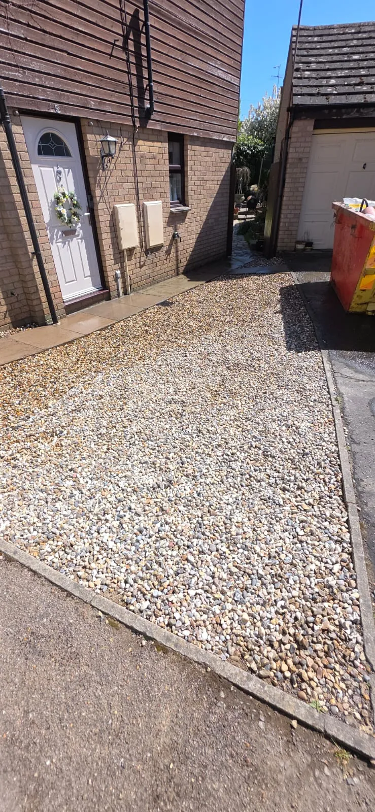 Shingle driveway and groundworks by FLEX PROPERTY SERVICES in Felixstowe
