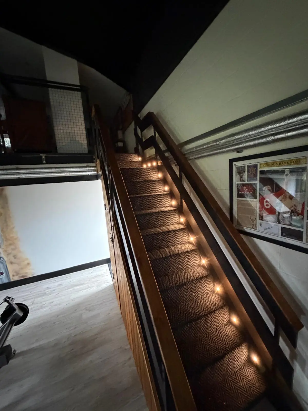 Custom LED staircase lighting installed by JH Electrical Contractors Ltd in Warrington