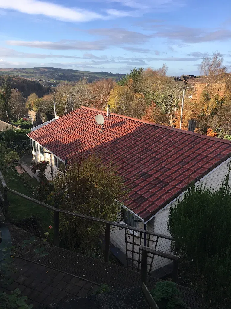 A house with a red tiled roof in Lanark, South Lanarkshire.